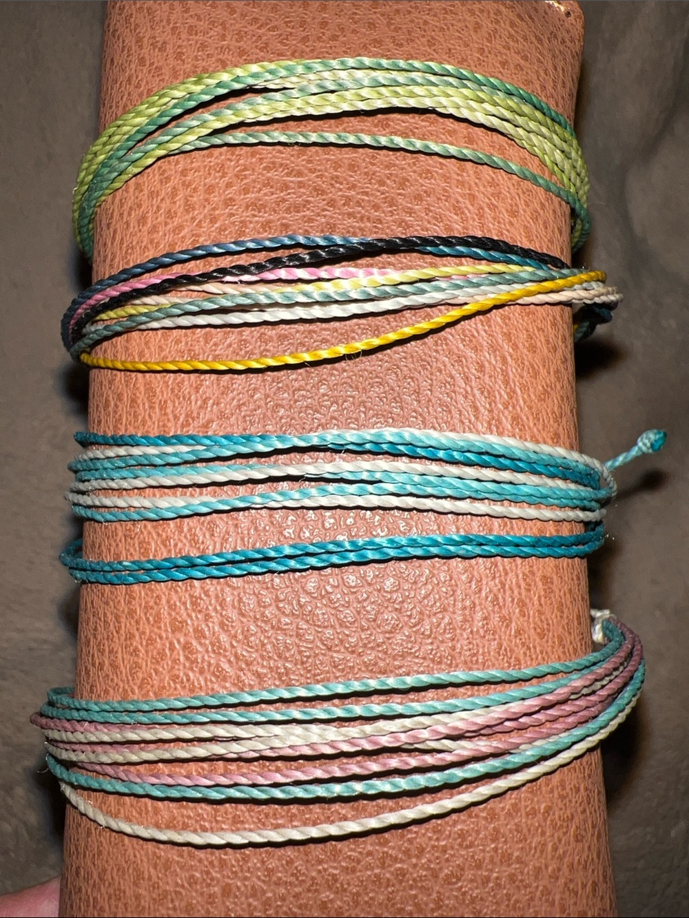 Pura Vida Ankle Bracelets Handwoven Multicolor Adjustable Rope Anklets Set of 4